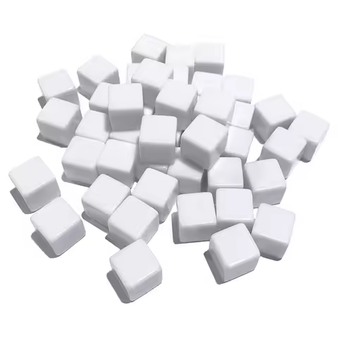 【New User-Coupon!】16MM White Acrylic Cubes Blank Dice For Board Games,Math Counting Teaching,Alphabe