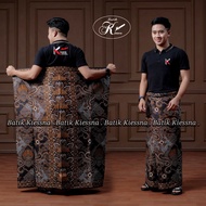 Sarung Batik Pekalongan Pria Dewasa Terbaru Printing Motif Semi tulis Keren Hitam Coklat / Sarung Ba