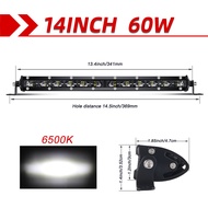 8/14/20 Inch 90W Single Row Led Light Bar 6D Lamp Off Road Lights for Boat SUV Truck ATV Driving Sup