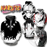 【CustomFashion】Naruto Hoodies Sasuke Uzumaki Custom 3D Printed Cosplay Jacket Casual Man Japanese Anime Plus Size Coat
