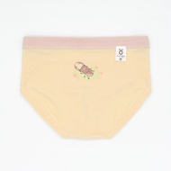 minihope美好的親子生活 - 男童三角褲-散步的長角鍬形蟲(黃)-夕陽黃