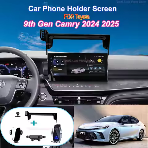 Car Phone Holder Screen Special Fixed Base For Toyota Camry XV80 9th Gen 2024 2025 Wireless Charging