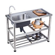 High Quality Stainless Steel Single Kitchen Sink With Stand Rak Sinki Singki Steel