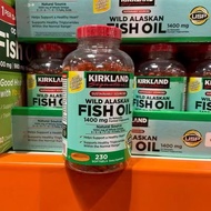 Kirkland Wild Alaskan Fish Oil 1400 mg 230 Softgels Omega-3 Fish Oil Exp.03/2028