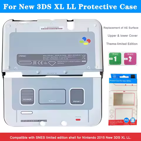 For 2015 New 3DS XL/LL Limited Edition Protective Case with Top & Bottom Cover Portable Gamepad Shel
