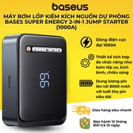 Máy Bơm Lốp Kiêm Kích Nguồn Dự Phòng Bases Super Energy 2-in-1 Jump Starter (1000A)