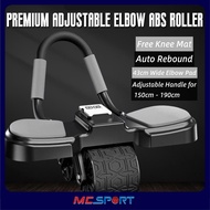 MCSPORT Premium Adjustable Upgraded Elbow Abs Roller Professional Wide Ab Wheel Plank Roller Elbow S