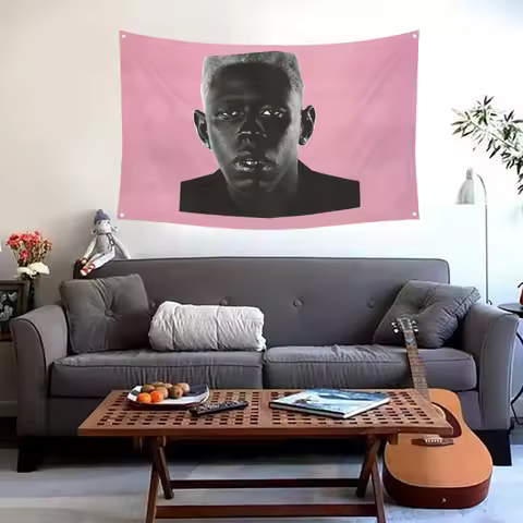 60x90cm 90x150cm The Creator Flags Tyler music album flag Men's Cave Wall tapestry With Brass Gromme