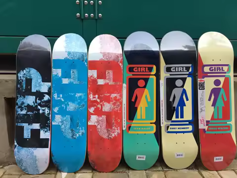 Girl Flip Skateboard Parts Deck 100% Canada Maple Double Rocker7.75/8.0/8.125/8.25/8.3/8.5 Inch Size