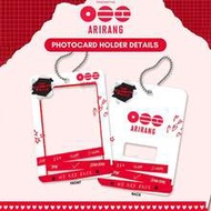 1PC BT ARIRANG Photocard Holder, Acrylic K-Pop ID Card Case With Keychain, Weverse Gift For ARMY Fan