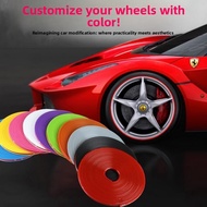 Universal 19-Inch Car Wheel Rim Protector Kit - 8M Anti-Scratch/Anti-Collision Rubber Strip, Wheel R