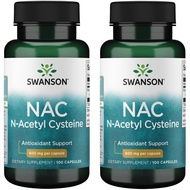 Swanson NAC N-Acetyl Cysteine - 600 mg, 100 Capsules - Antioxidant and Cellular Health Support Suppl