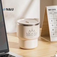 N&U 400ML Thermal Cup 304 Stainless Steel Double Layer Insulated Water Cup Office Milk Coffee Mug St