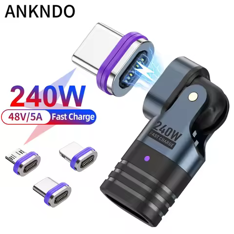 ANKNDO 240W Magnetic Adapter, Typec To Lightning Adapter Suitable for Xiaomi and Apple Fast Charging