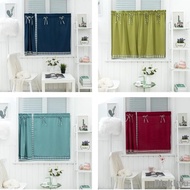 [Diskkyu] 1 Curtain Tier Curtains Cafe Curtains Kitchen Window Drapes Rod Pocket Curtain Panels Window Treatment Set Crude