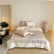 French Leather Cotton Floral Bedding Double Four-Piece Set Quilt Cover Cotton 140 Pure Cotton Bed Li