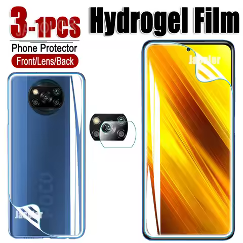 Safety Hydrogel Film For Xiaomi Poco X3/M3/F3/F2/M2 NFC/GT/Pro Screen Protector/Back Cover Film/Came