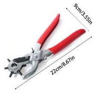 1pc 6-Hole Leather Punch Pliers, Leather Belt Hole Puncher, Punching Machine/Round Hole Puncher