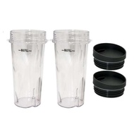 Yy 2Pcs 16Oz Blender Cup With Lids For Nutri Ninja Pro Bl660 Bl663co Bl740 Bl770 Bl770w Bl771 Bl773