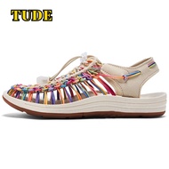 TUDE 2024 Shoes  รองเท้าแตะแบบถัก KENEN สไตล์ลำลอง ผู้ชาย รองเท้าแตะชายหาด สำหรับผู้หญิง หลากสี รองเ