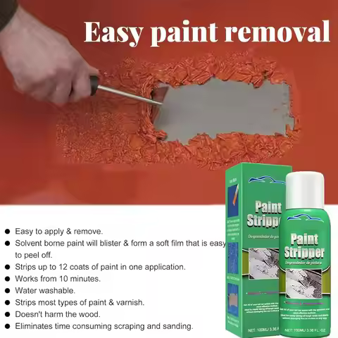Fast Acting Paint Stripper Remover for Metal Wood Glass Car Automotive Dust Cleaner Supplies Furnitu