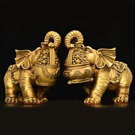 Pure Copper Elephant Ornaments Cornucopia Objects Fu Lu Jixiang Home Office Desktop Decoration Large