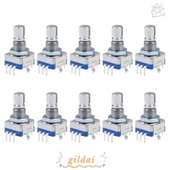 GILDAI Rotary Encoder Code Switch, EC11 360 Degree, Durable Potentiometer Digital 5 Pins