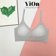 Áo lót su thạch tàng hình mút liền dày 3cm nâng ngực Áo ngực không gọng hở lưng thoáng mát YiOn Unde