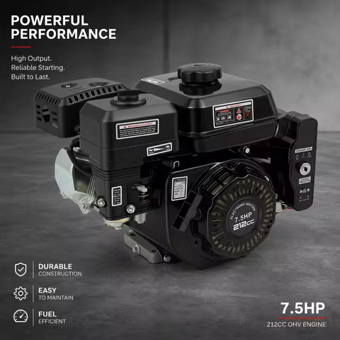 7.5HP 210cc Single Cylinder Engine 4-Stroke Engine Go-Karts Engine Air Cooled Dual Hand & Electric S