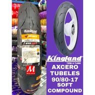 Kingland Axcero Tech 90/80-17 Motorcycle Tire Ring 17 Tubeless vega tire vixion tire satria tire sma