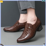 Men's High Heels Leather Shoes /Padded Shoes/Elevated Leather Shoes/Elevator Shoes/Cosplay/Stylist S