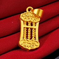 916 Gold Abacus Pendant /Loket Sempua Emas 916/916 Auspicious Cloud Abacus Pendant