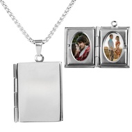 316 Titanium Steel Necklace Can Hold Photo Necklace Couple Necklace Parent-Child Necklace Titanium S