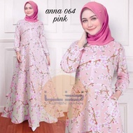 KATUN PUTIH Gamis Women Gamis Big Size Japanese Cotton jumbo Muslim Muslimah Women's Clothing - navy