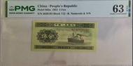 第二版人民幣五分（長號）PMG 63EPQ 評級幣 收藏精品
