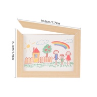 Creative Wall Decoration Wooden Kids Art Frame Rotatable Memorial Photo Frame Family Portraits Chang