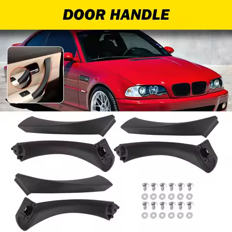 6X Inner Door Handle Pull Cover For BMW E90 3-Series Sedan Wagon 2004 05-2012 EJ