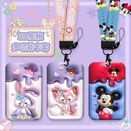 Card Holder Lanyard Easy Pull Buckle Retractable Brand Anti-Lost Card Holder