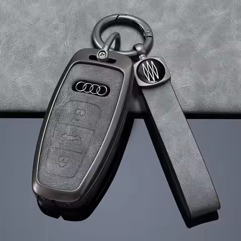 Zinc Alloy Car Key Case Cover Bag Shell For Audi Q8 RSQ8 A6 C8 S6 RS6 A7 S7 RS7 A3 8Y A8 D5 4N RS E-
