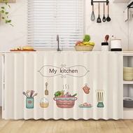 Ins Simple Cabinet Curtain Simple Pattern Dapur Curtains Self-adhesive Langsir Kitchen Langsir Home Decor