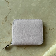 Hermes silk in 淡紫 絲巾短夾 全新