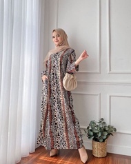 Gamis Maxmara Lux Motif / Gamis Muslim Wanita / Gamis Wanita Bahan Maxmara Lux Premium
