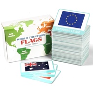 [instock] 244PCS Countries of The World Flags Flash Cards Country Continent Capitals Population Coun