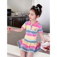 Summer rainbow dress for girls size 9- 35kg summer girls dress