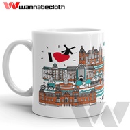 Dutch Amsterdam Glass Custom Mug Dutch Amsterdam Mug Dutch Amsterdam Souvenir v1