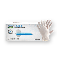 (ยกลัง) ถุงมือยางธรรมชาติแบบมีแป้ง (Powdered Latex Disposable Gloves) จำนวน 10 กล่อง (100 ชิ้น/กล่อง