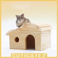 [Cuticate2] Wooden Hamster | Small Animal Habitat Hut, Hamster Habitats Decor, Small Animal Hamster Hut