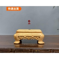 Taoyuan Delivery Yabo Small Base Wood Carving Table Stool Hollow Log Desktop Decoration Handle Piece