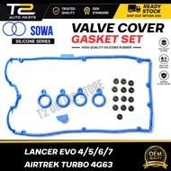 T2 SOWA JAPAN VALVE COVER GASKET SET SILICONE MITSUBISHI LANCER EVO 4 5 6 7 8 AIRTREK TURBO 4G63 4G6