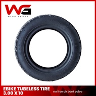 Ebike tubeless tire  3.00-10  3 x 10 Exterior, 3 wheel Ebike, Scooter Type Exterior, High Quality.